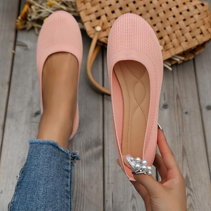 Women Comfortable Breathable Slip On Arch Support Non-Slip Casual Shoes- KHAKI - Image 3