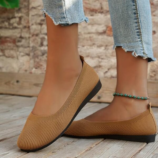 Women Comfortable Breathable Slip On Arch Support Non-Slip Casual Shoes- KHAKI