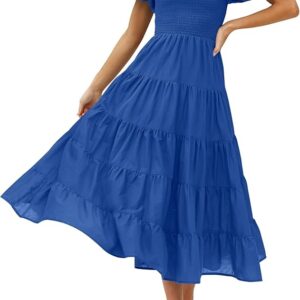 DRESS3 ZESICA Women's 2024 Summer Square Neck