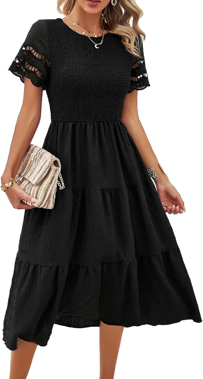 SYKT Women's Summer Casual Lace Short Sleeve - Image 3