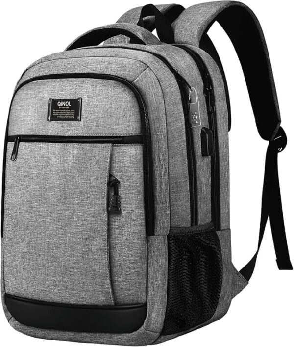 QINOL Travel Laptop Backpack- GREY