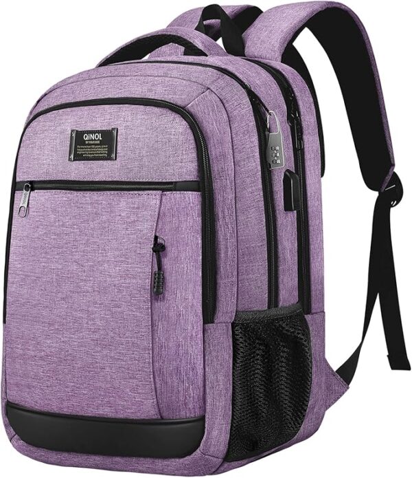 QINOL Travel Laptop Backpack- LIGHT PURPLE