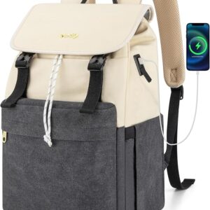 Orvilly Vintage Canvas Laptop Backpack for Women