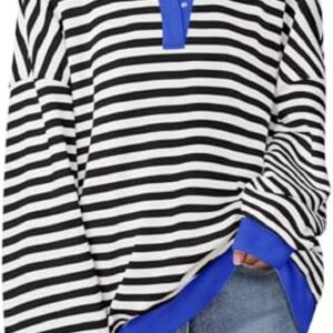 ZIP Womens Oversized Striped Color Block